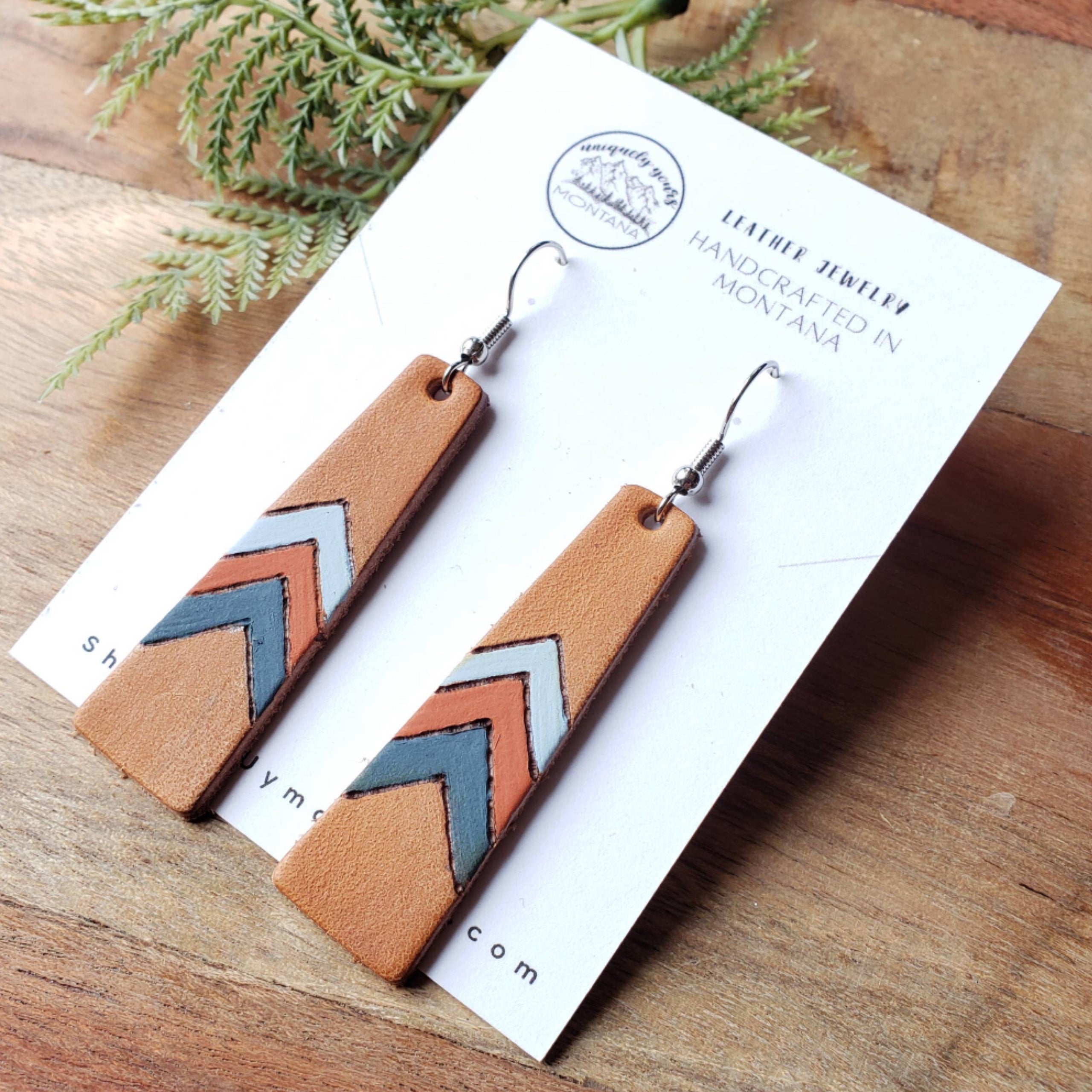 Leather earrings for discount sale