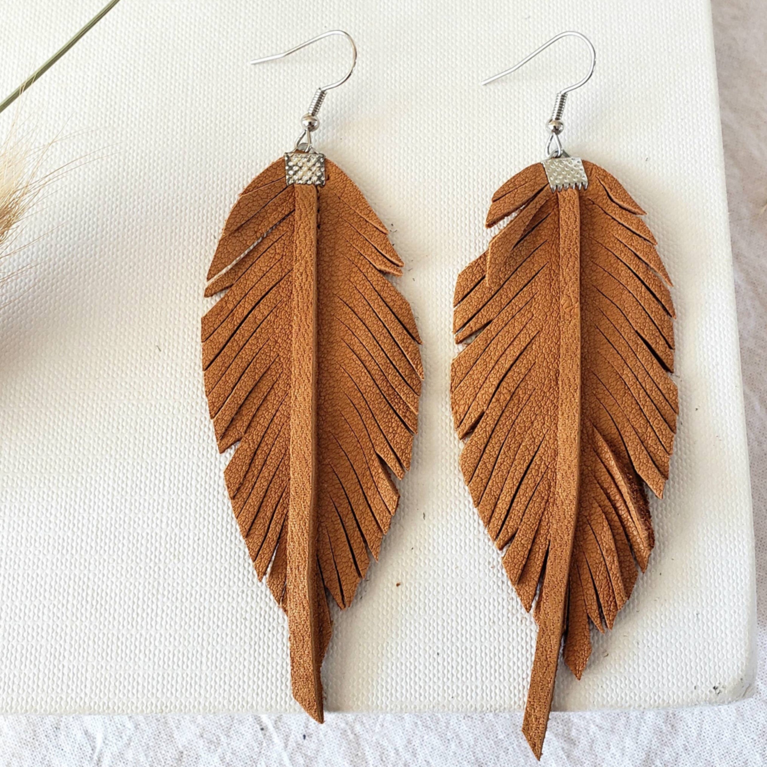 feather earrings for store sale